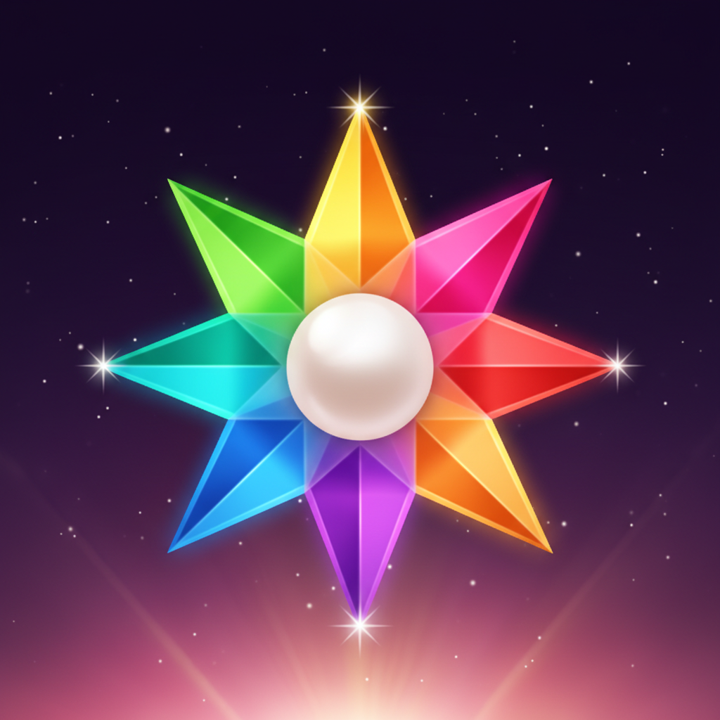 Starburst Wild symbool multicolored star